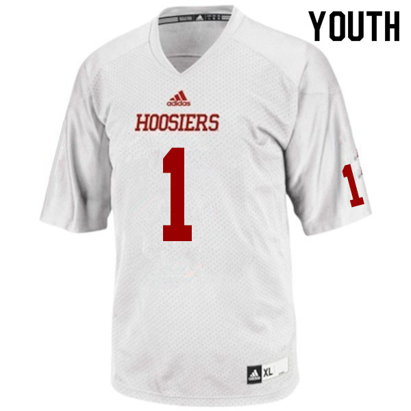 Youth #1 Devon Matthews Indiana Hoosiers College Football Jerseys Sale-White